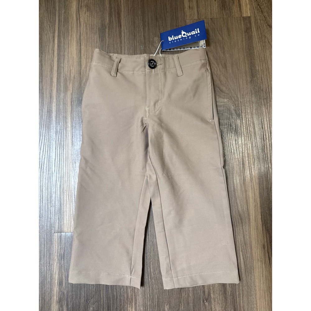 NWT Blue Quail Clothing Co. Khaki Performance Pants Toddler Boy 2T UPF 50+‎